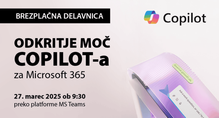 Brezplačna delavnica: Odkrijte moč Copilota za Microsoft 365